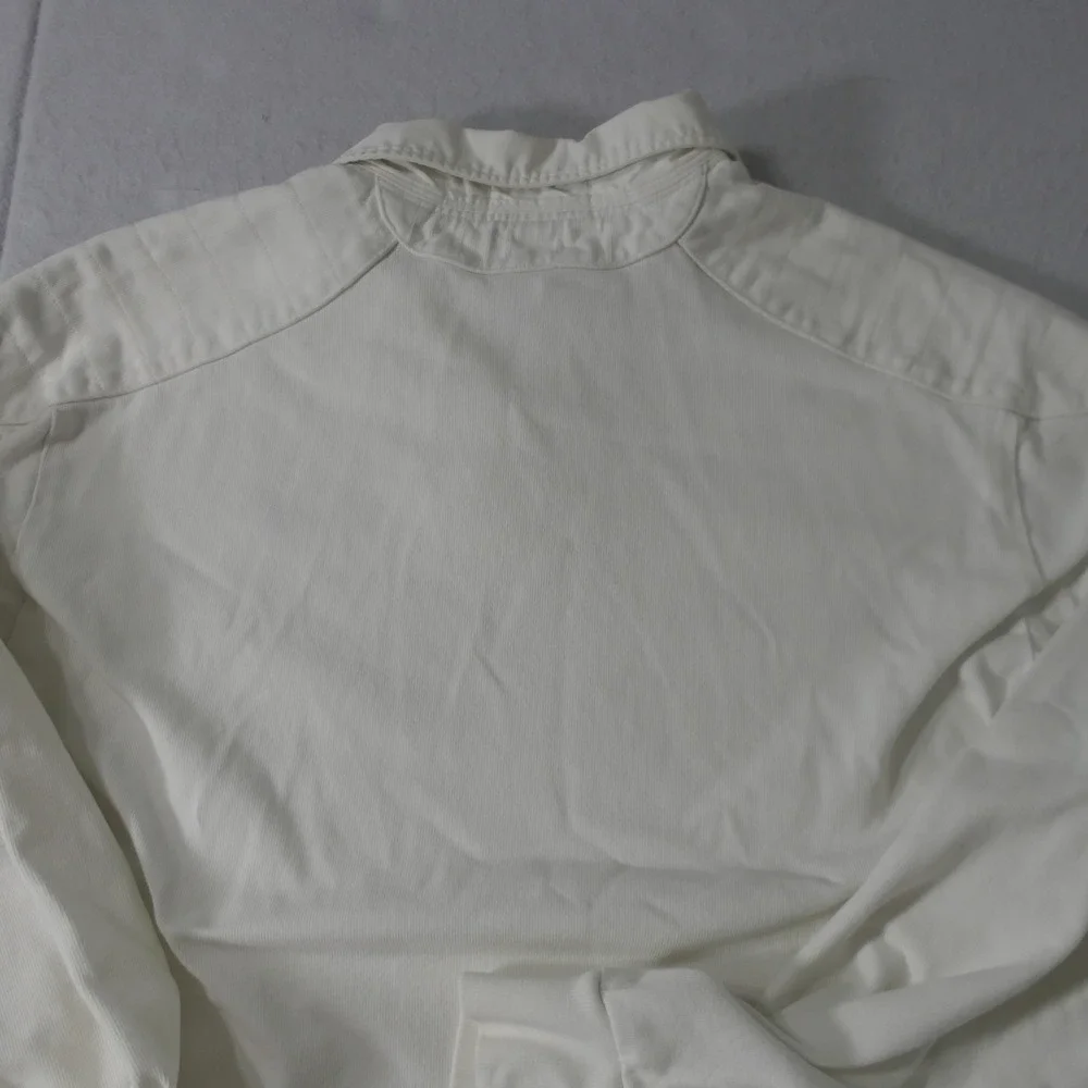 Polo Ralph Lauren Mens Rugby Shirt XL White Preppy Elbow Patch Long Sleeve